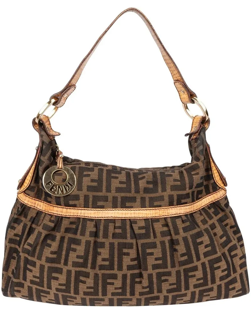 Fendi Crossbody Bags  FF Monogram Chef Handbag braun Braun