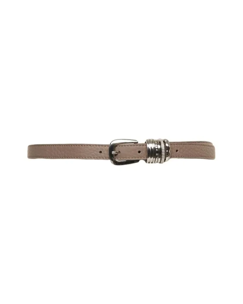 Orciani Gürtel Grained Leather Belt braun Braun