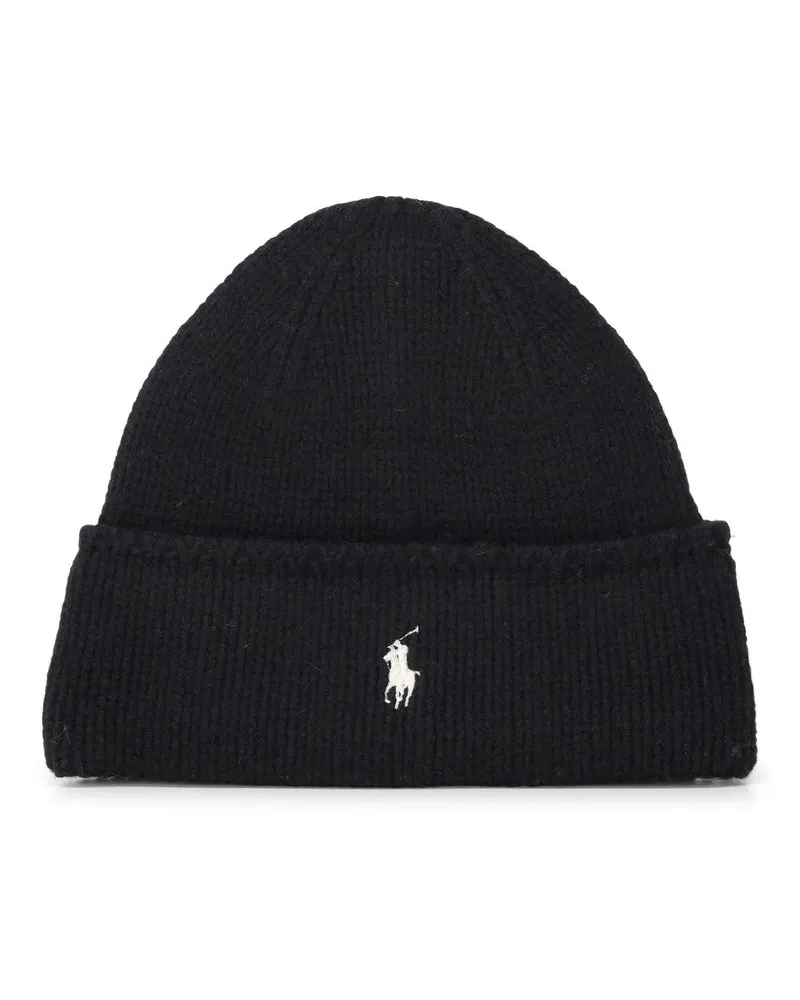 Ralph Lauren Caps & Mützen Beanie mit Logo schwarz Schwarz