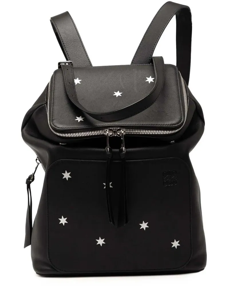 Loewe Rucksäcke Small Leather Goya Stars Backpack schwarz Schwarz