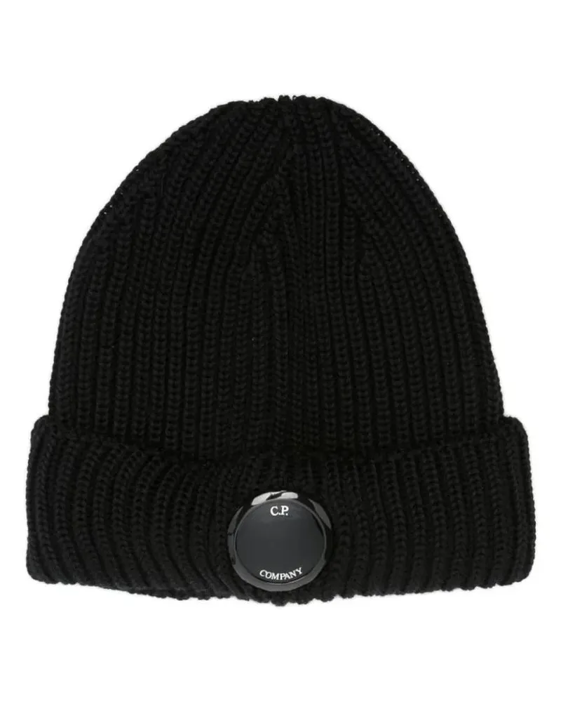 C.P. Company Caps & Mützen Lens Detail Beanie Hat schwarz Schwarz