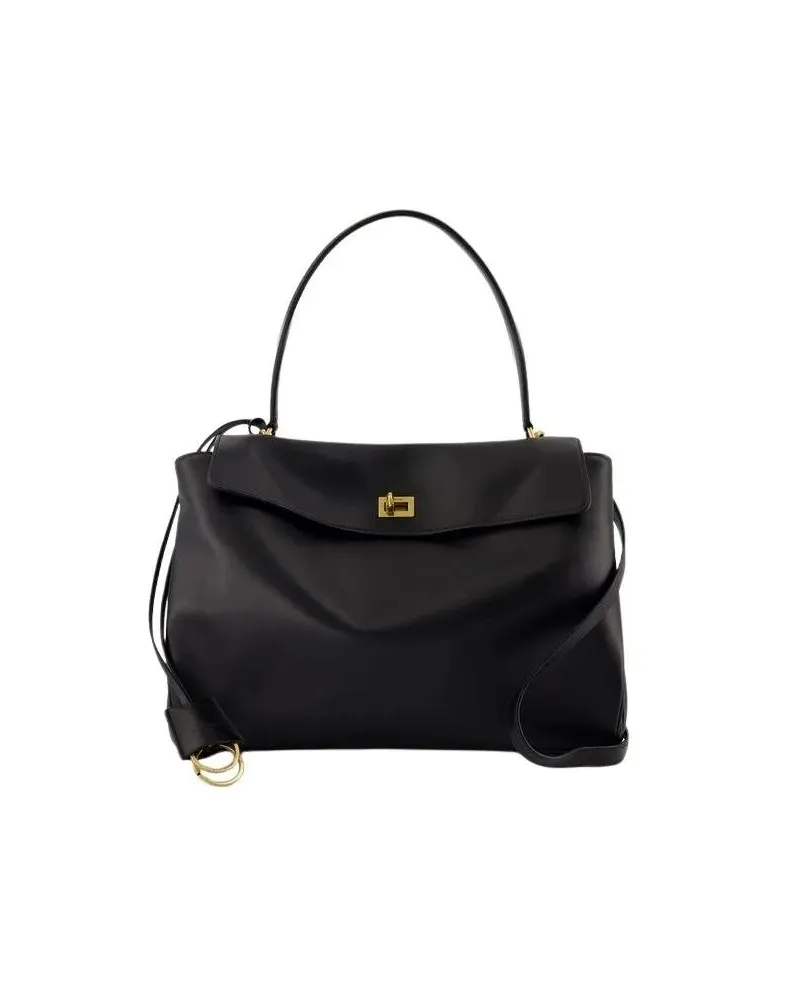 Balenciaga Hobo Bags Rodeo Shoulder Bag - Leather - Black schwarz Schwarz