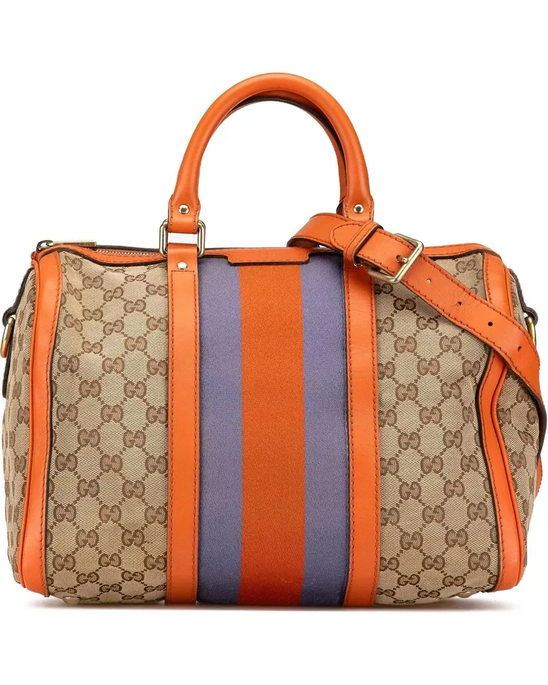 Gucci Crossbody Bags 2000-2015 GG Canvas Web Joy Boston Bag braun Braun