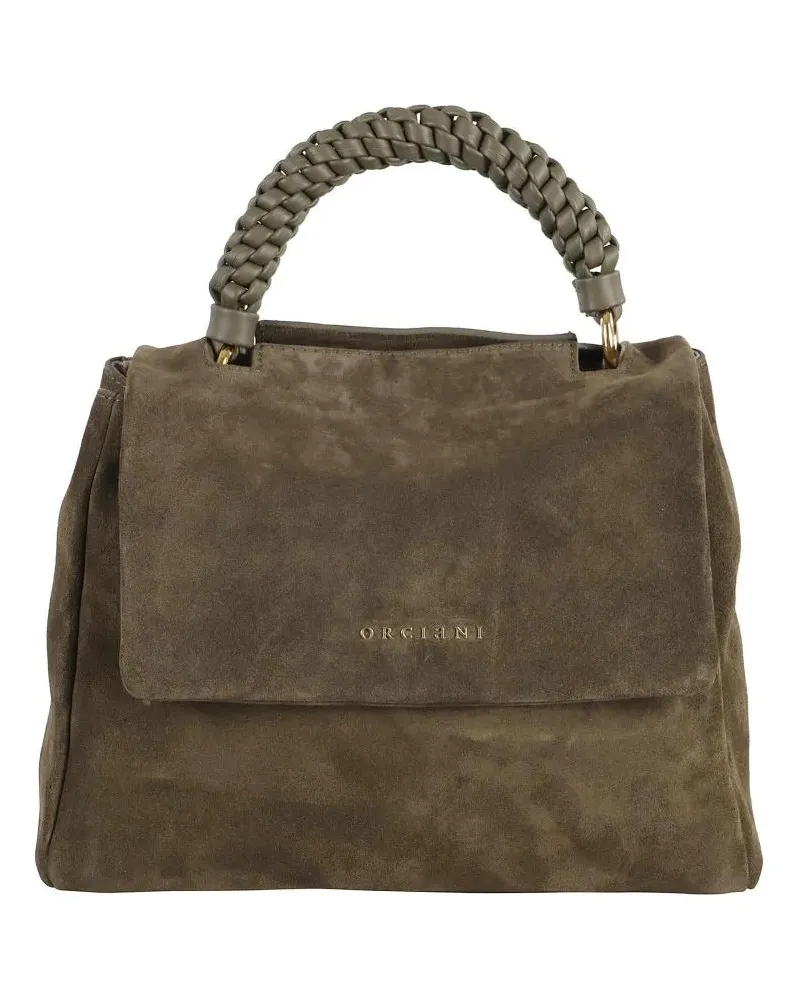 Orciani Hobo Bags Structured Suede Shoulder Bag grau Grau