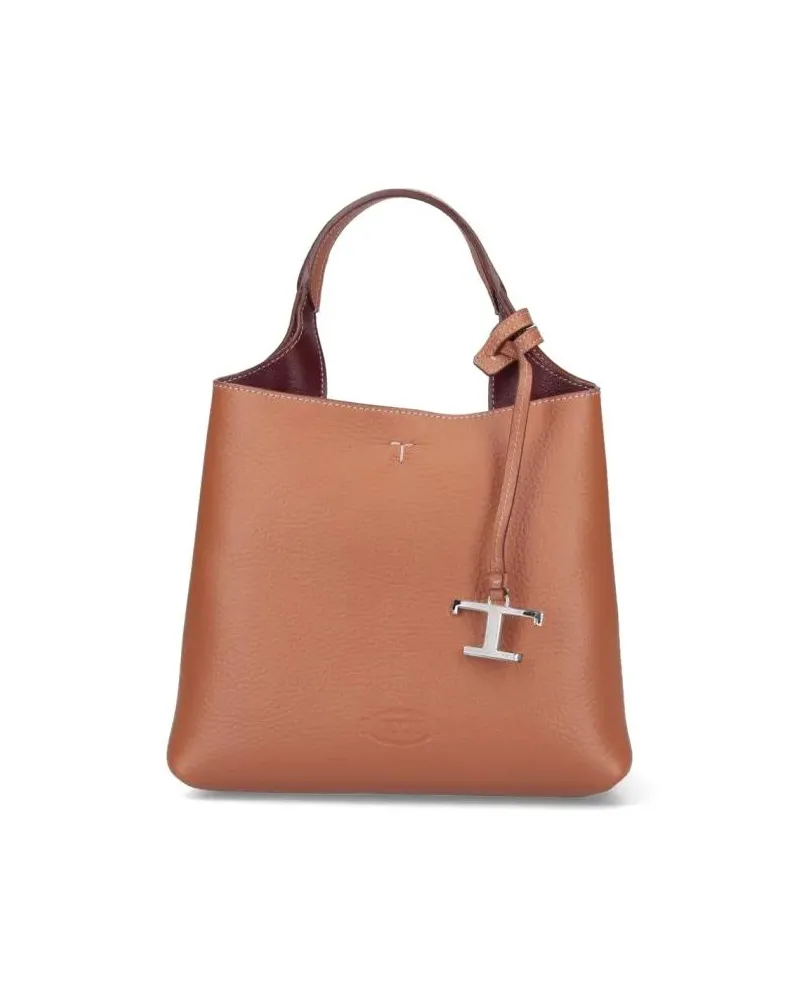 TOD'S Shopper & Totes Logo Handbag – Brown braun Braun