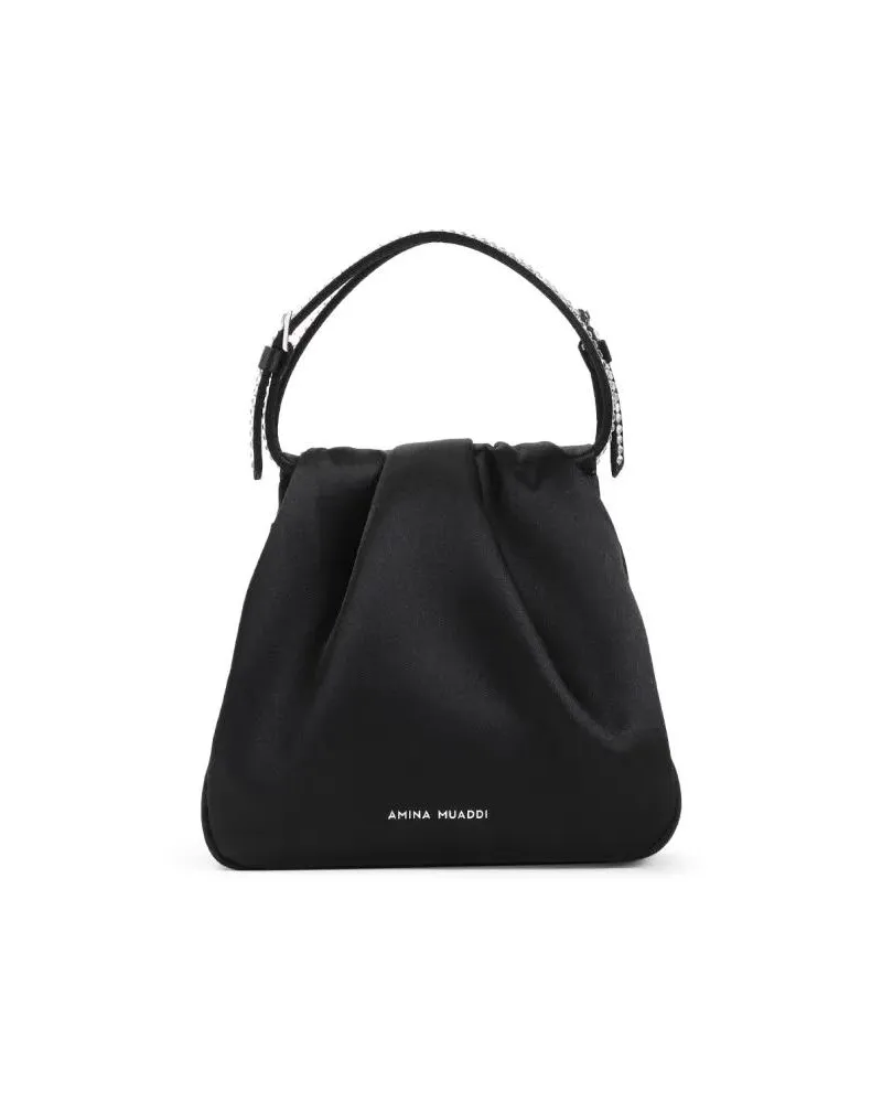 Amina Muaddi Beuteltaschen Vittoria Bag schwarz Schwarz