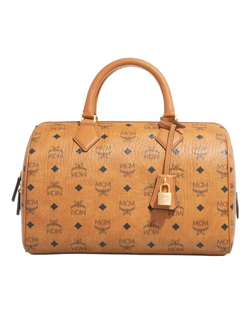 MCM Bowling Bag Ella Vi Boston Medium Cognacbraun