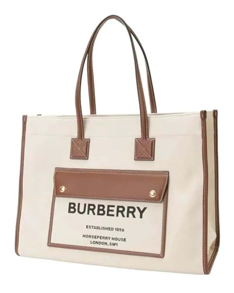 Burberry Shopper & Totes Medium Tote Bag With Pocket Detail beige Beige