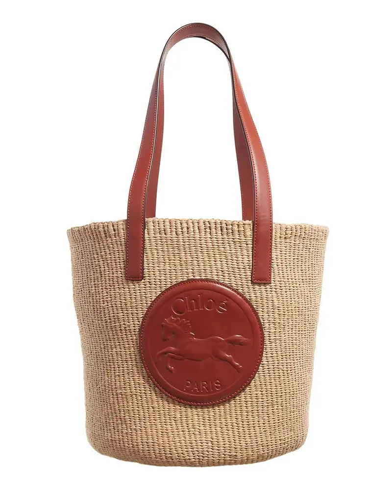 Chloé Hobo Bags Horse Medal Basket beige Beige