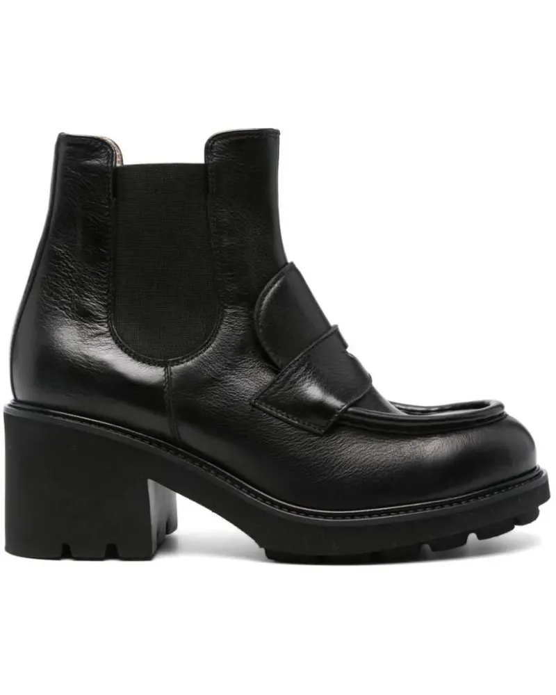 Doucal´s Stiefel Closed Ankle Boots With Elastic Side Panels schwarz Schwarz