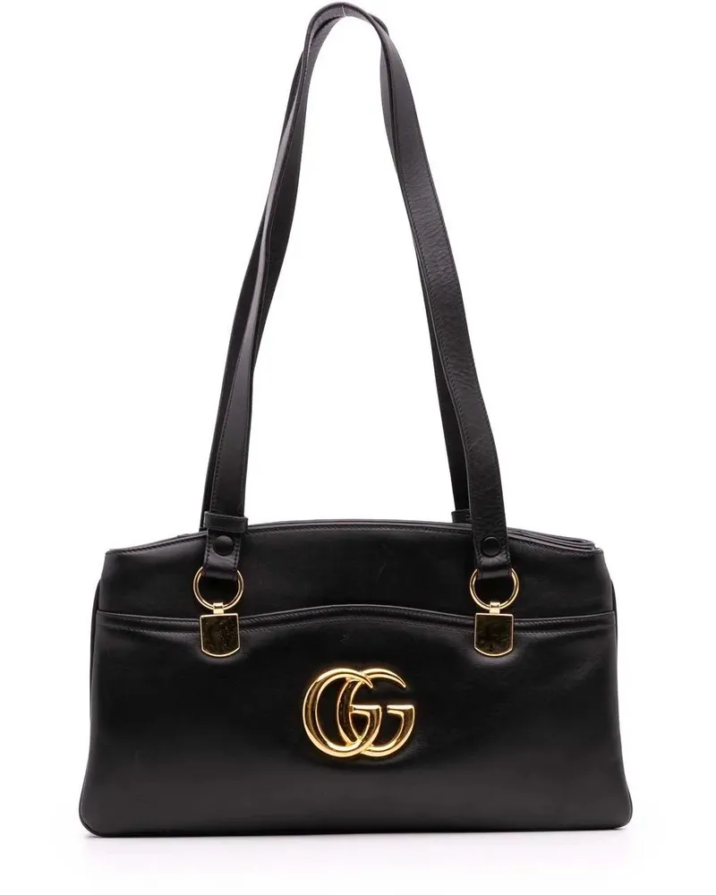 Gucci Hobo Bags Leather Arli Shoulder Bag schwarz Schwarz