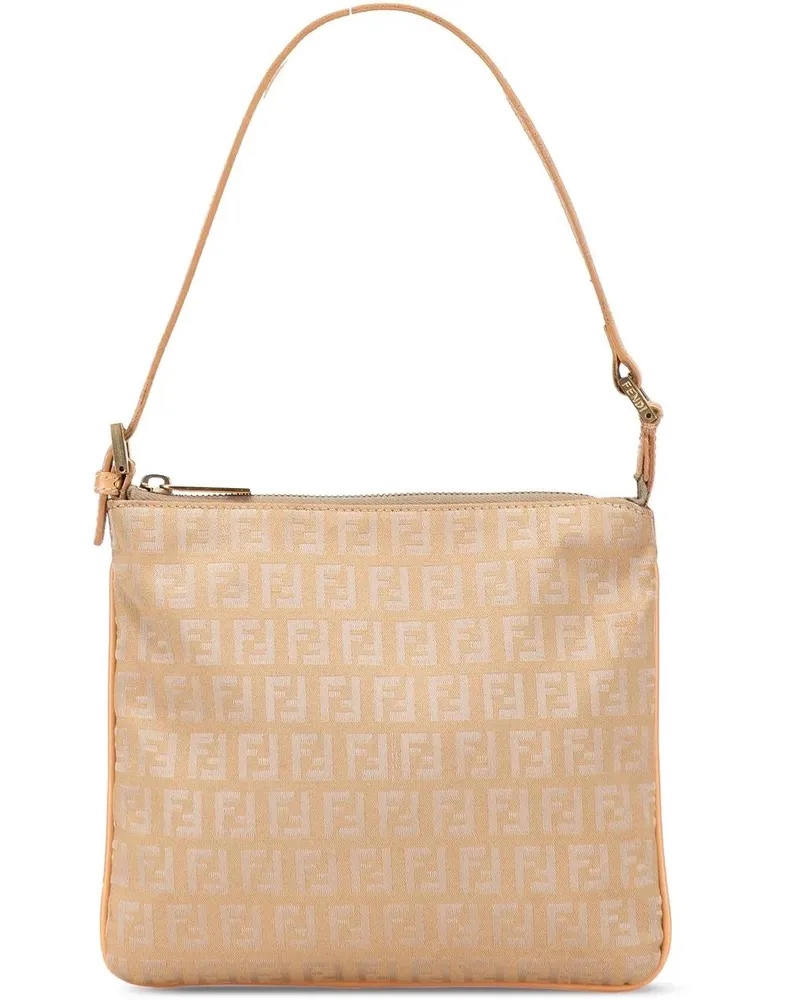 Fendi Hobo Bags Zucchino Canvas Shoulder Bag braun Braun