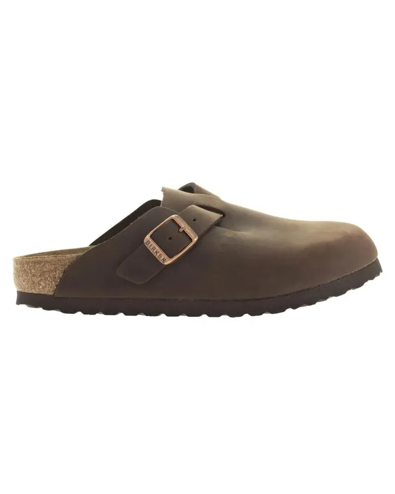 Birkenstock Loafer Boston - Oiled Leather Sabot grau Grau