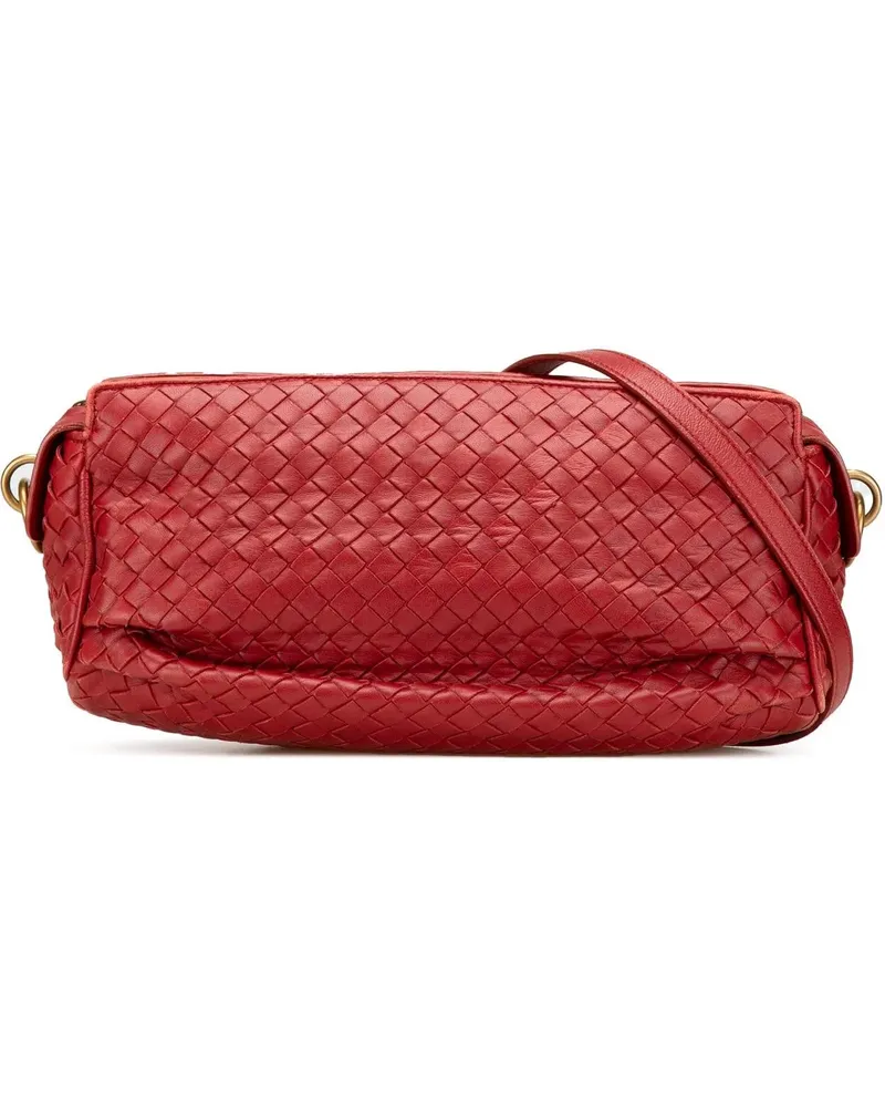Bottega Veneta Hobo Bags 2008 Nappa Intrecciato Crossbody rot Rot