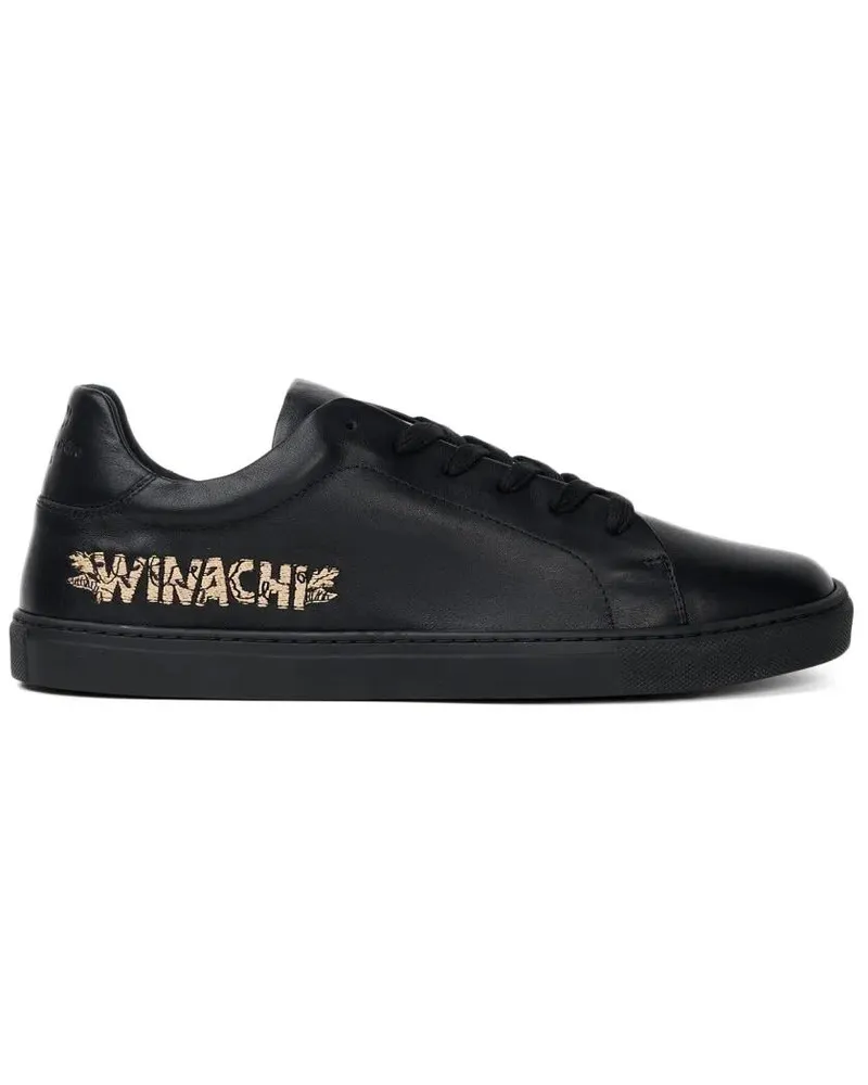 Pantofola d´Oro Low-Top Sneaker Foro Italico Winachi Black Leather Sneakers schwarz Schwarz