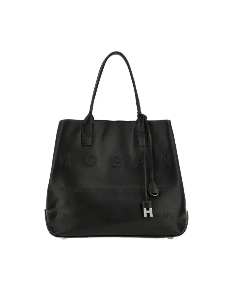 Hogan Shopper & Totes Spacious Leather Tote schwarz Schwarz
