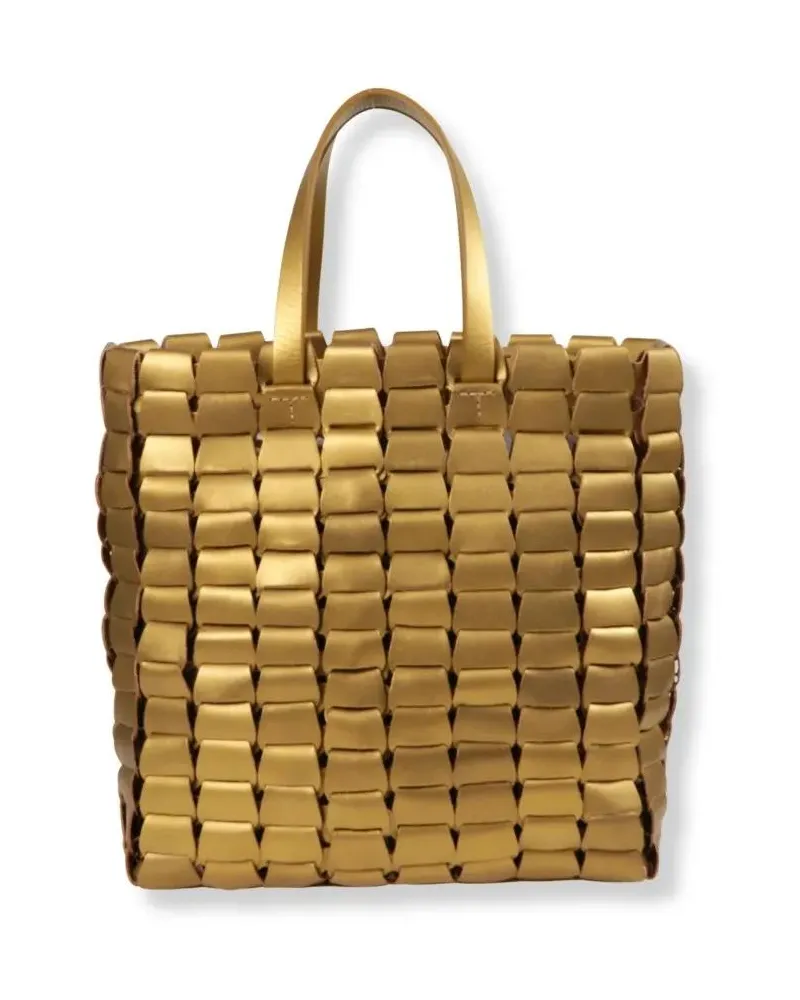 Dragon Diffusion Shopper & Totes Structured Neutral Tote Handbag With Top Handle goldfarben Gold