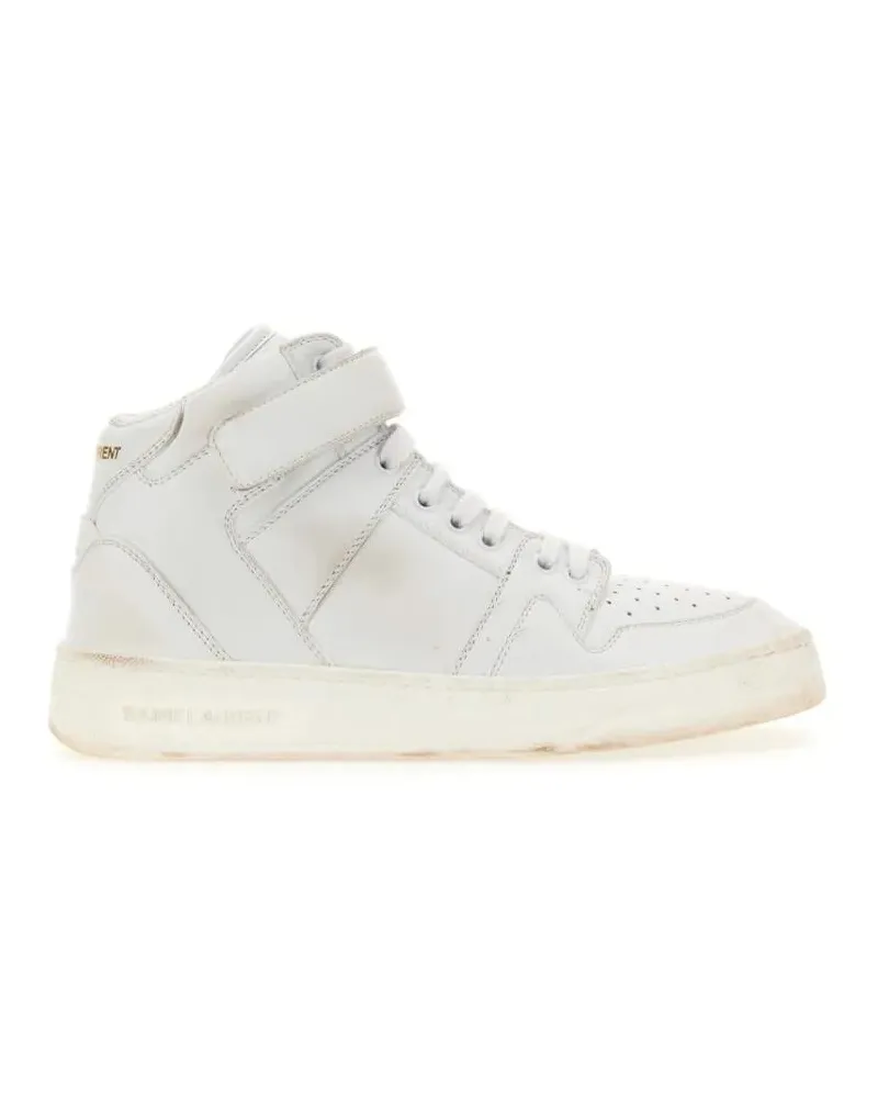 Saint Laurent Low-Top Sneaker Lax High-Top Sneakers With Délavé Effect weiß Weiß