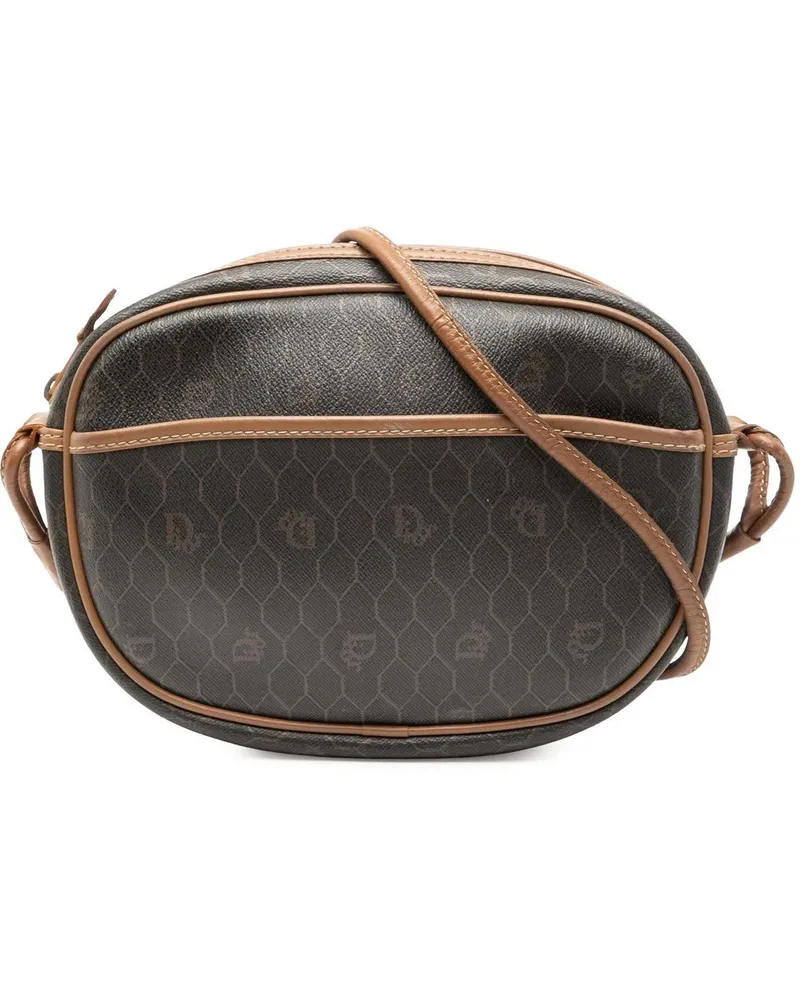 Dior Hobo Bags Honeycomb Coated Canvas Crossbody schwarz Schwarz