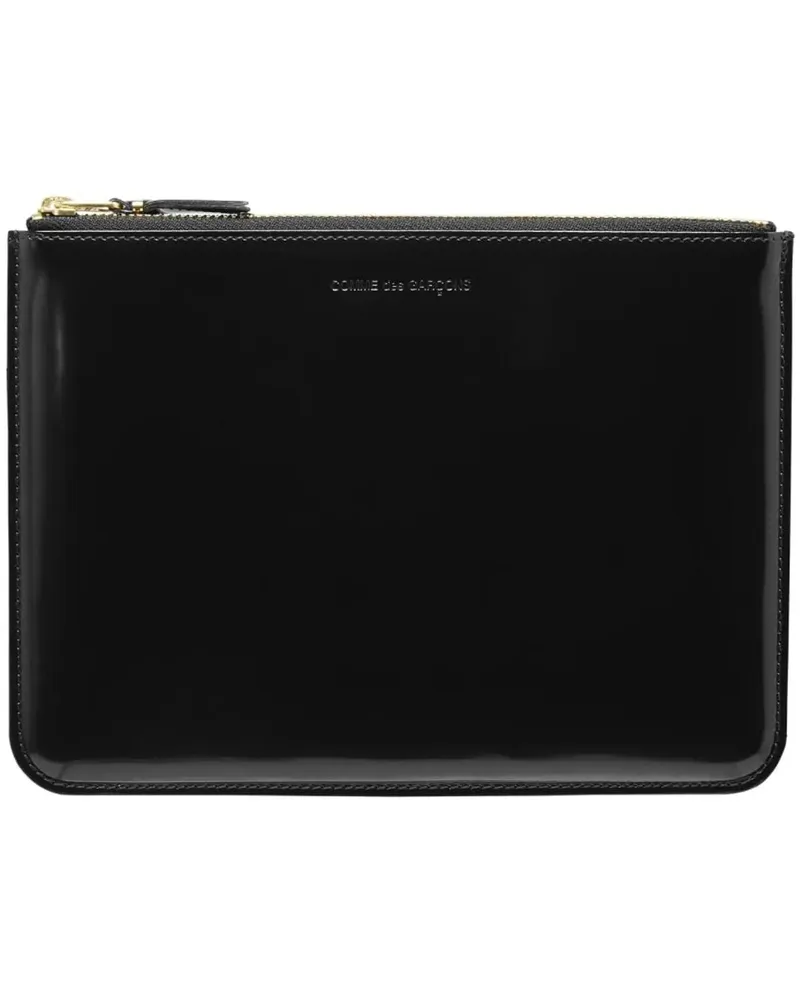 Comme des Garçons Portemonnaie Mirror Inside Logo Zip Pouch Wallet schwarz Schwarz