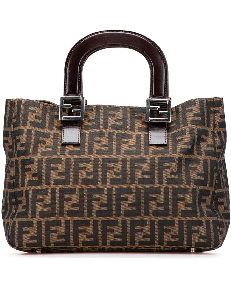 Fendi Shopper Small Zucca Canvas Twins Tote braun Braun