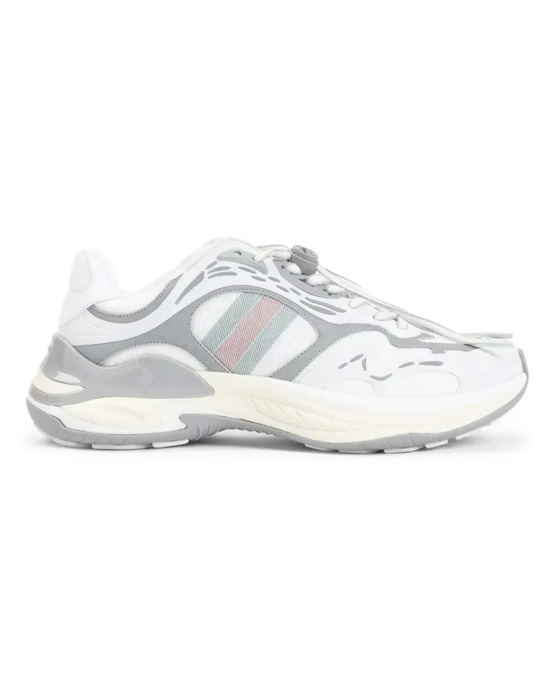 Gucci Low-Top Sneaker Multicolour Leather And Mesh Sneakers weiß Weiß
