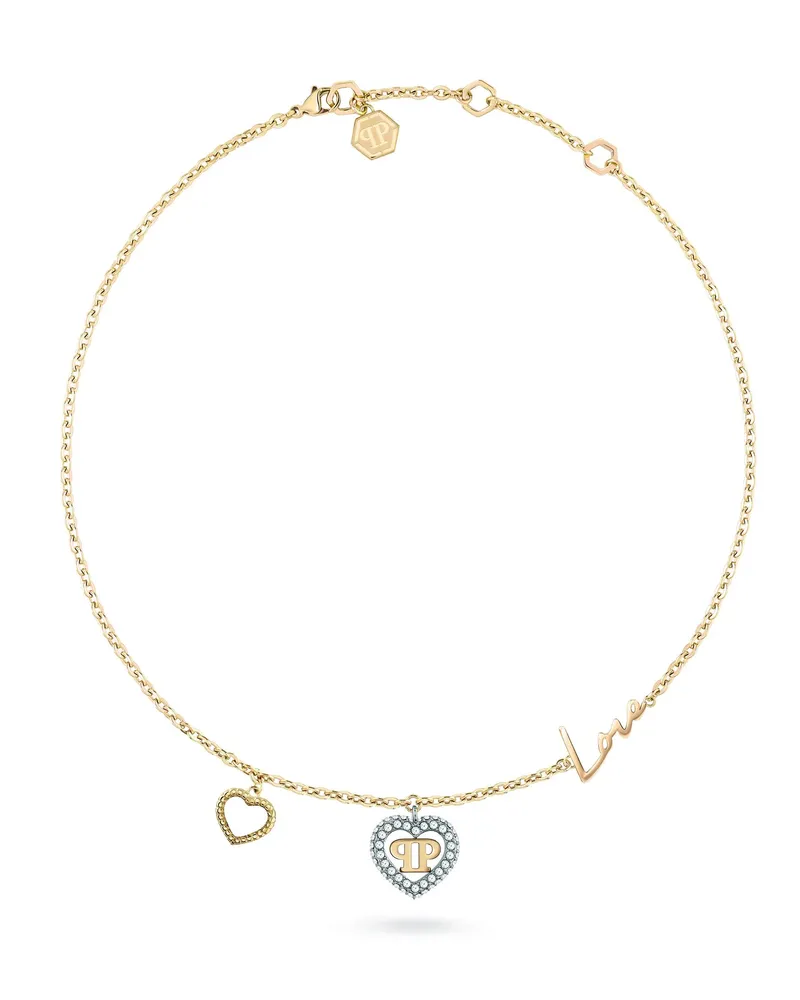 Philipp Plein Halskette Halskette Plein Rocked Heart gold Gold