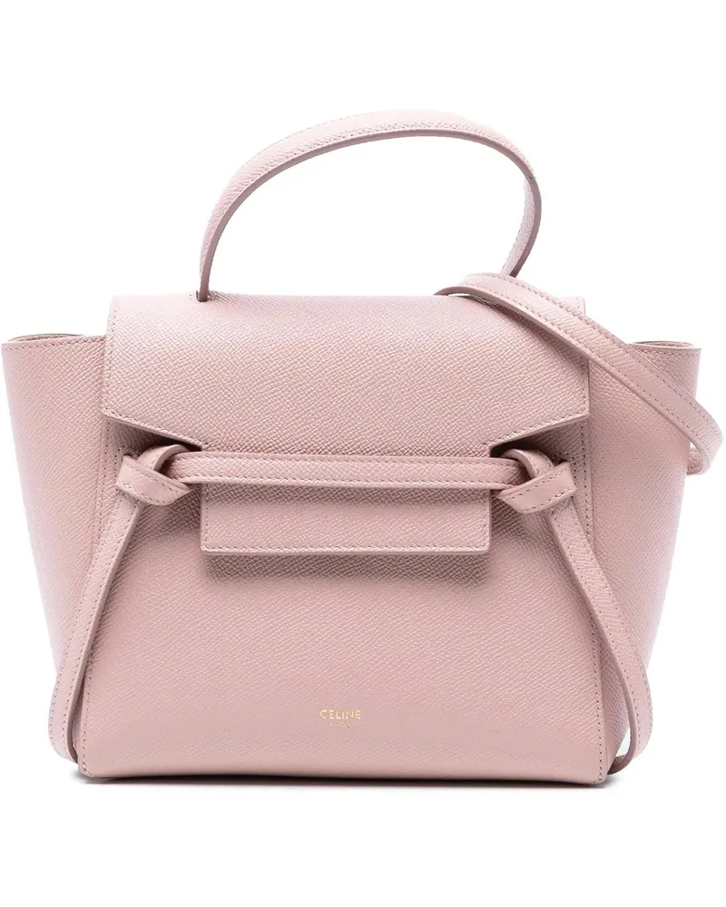 Celine Hobo Bags Nano Grained Calfskin Belt Bag rosa Gold