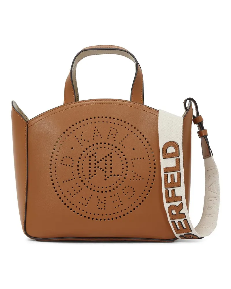 Karl Lagerfeld Shopper K/CIRCLE KLEINE TOTE-BAG MIT LOCHMUSTER braun Braun
