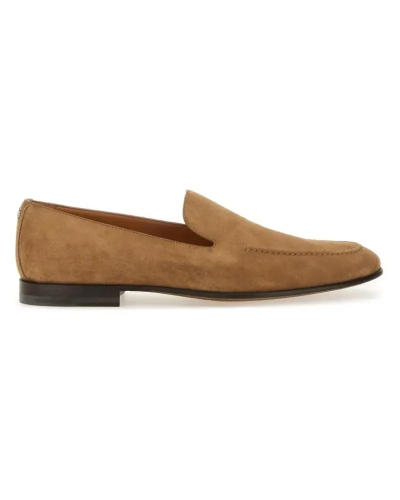 Dolce & Gabbana Loafer Brown Leather Crust Slipper beige Beige
