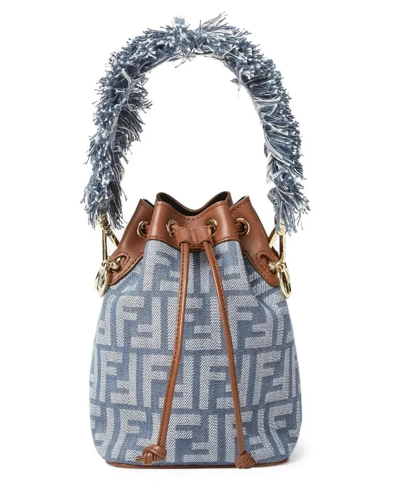 Fendi Beuteltaschen "Mon Tresor" Jacquard Ff Bag blau Blau