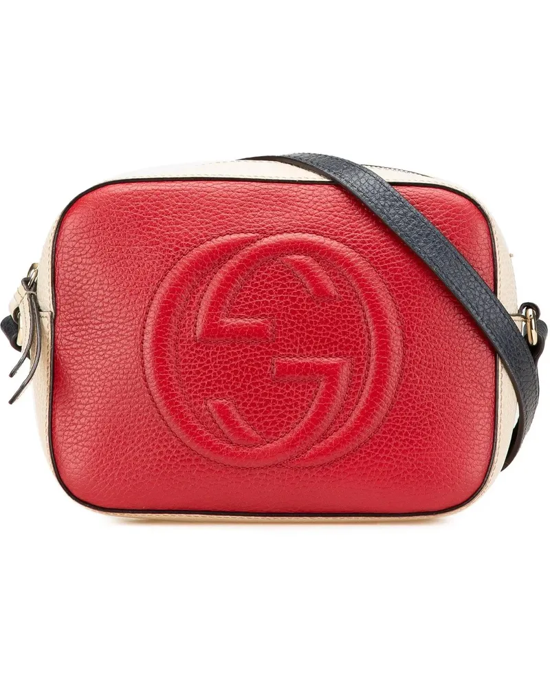 Gucci Hobo Bags Small Tricolor Leather Soho Disco Crossbody rot Rot
