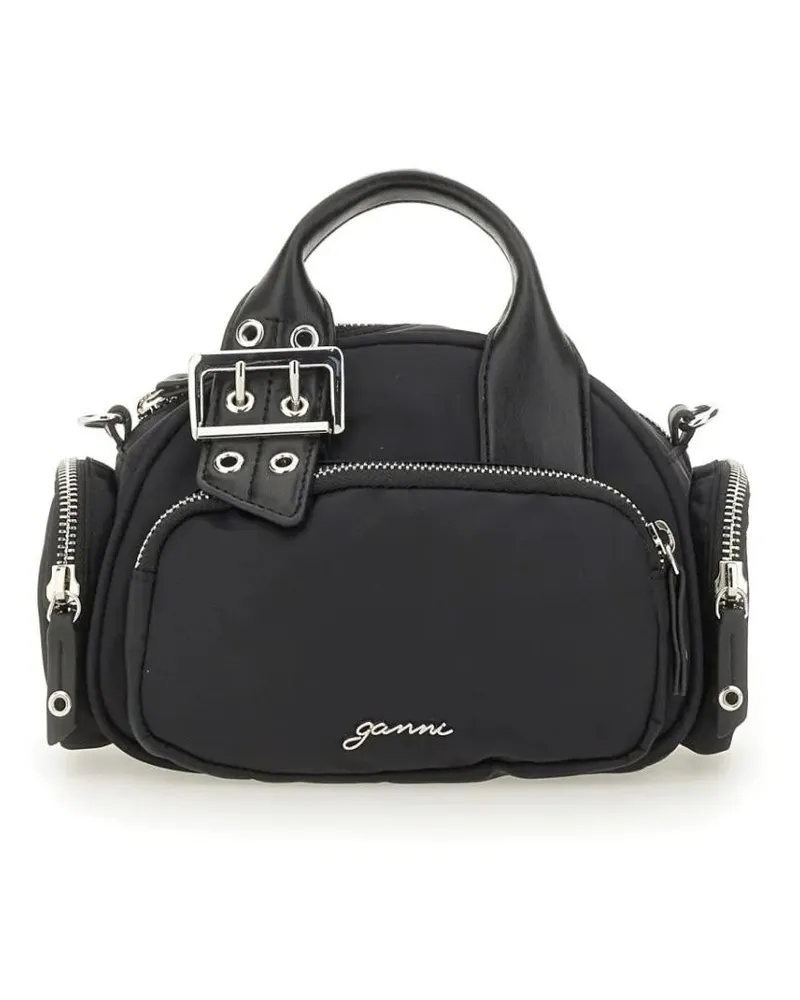 Ganni Hobo Bags "Polochon" Bag schwarz Schwarz