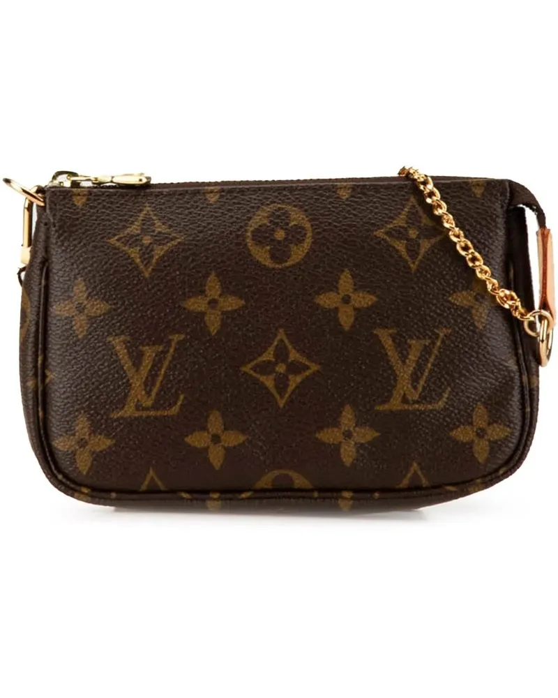 Louis Vuitton Hobo Bags Monogram Mini Pochette Accessoires braun Braun