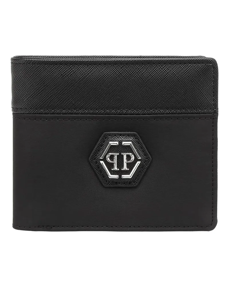 Philipp Plein Portemonnaies Kartenetui Hexagon schwarz Schwarz