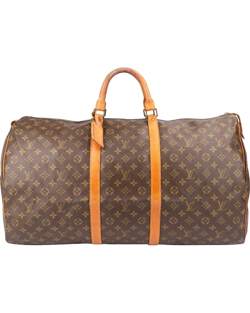 Louis Vuitton Crossbody Bags  Canvas Monogram Keepall 60 braun Braun