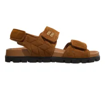 Sandalen Sandali Camoscio Matelasse braun