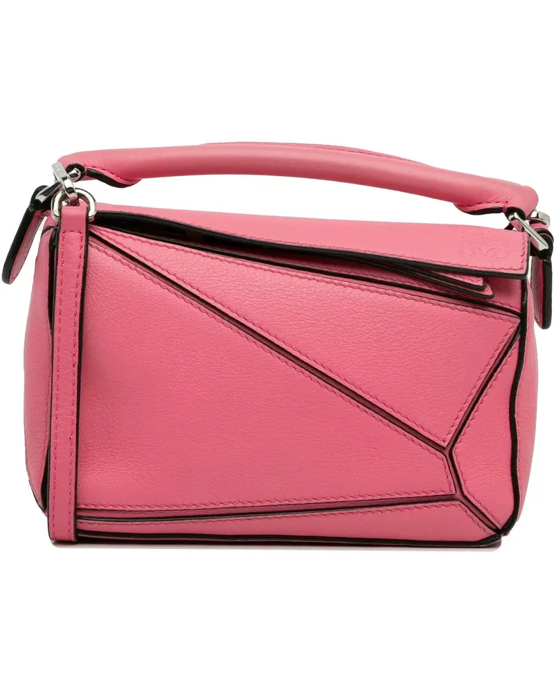 Loewe Hobo Bags Mini Calfskin Puzzle Satchel rosa Gold