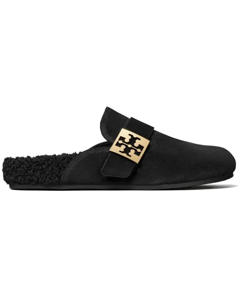 Tory Burch Slipper & Pantoletten Black Suede Mellow Mules schwarz Schwarz