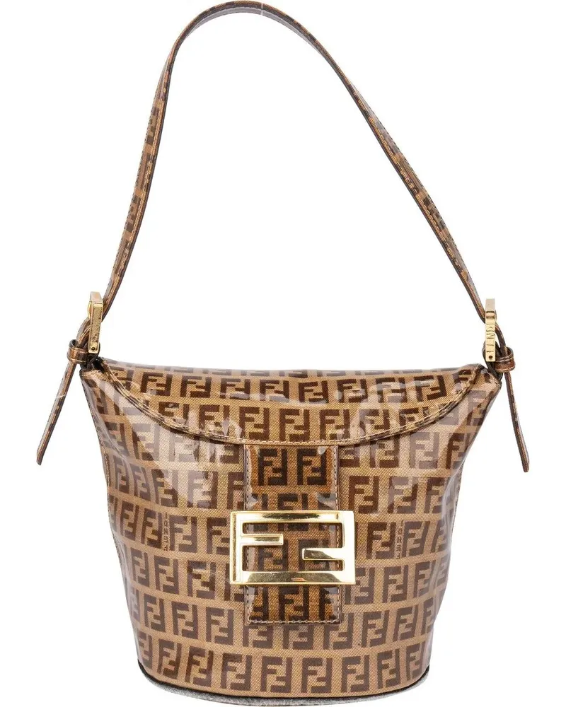 Fendi Crossbody Bags  FF Canvas Monogram FF Buckle Handbag braun Braun