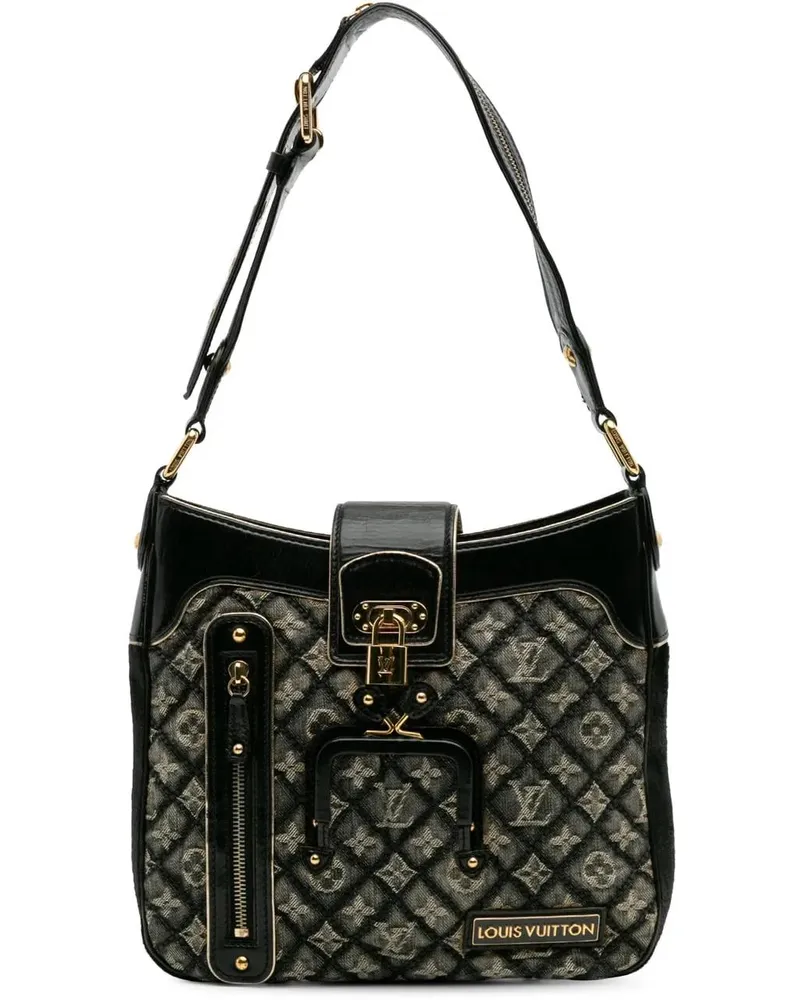 Louis Vuitton Hobo Bags Quilted Monogram Denim Musette grau Grau