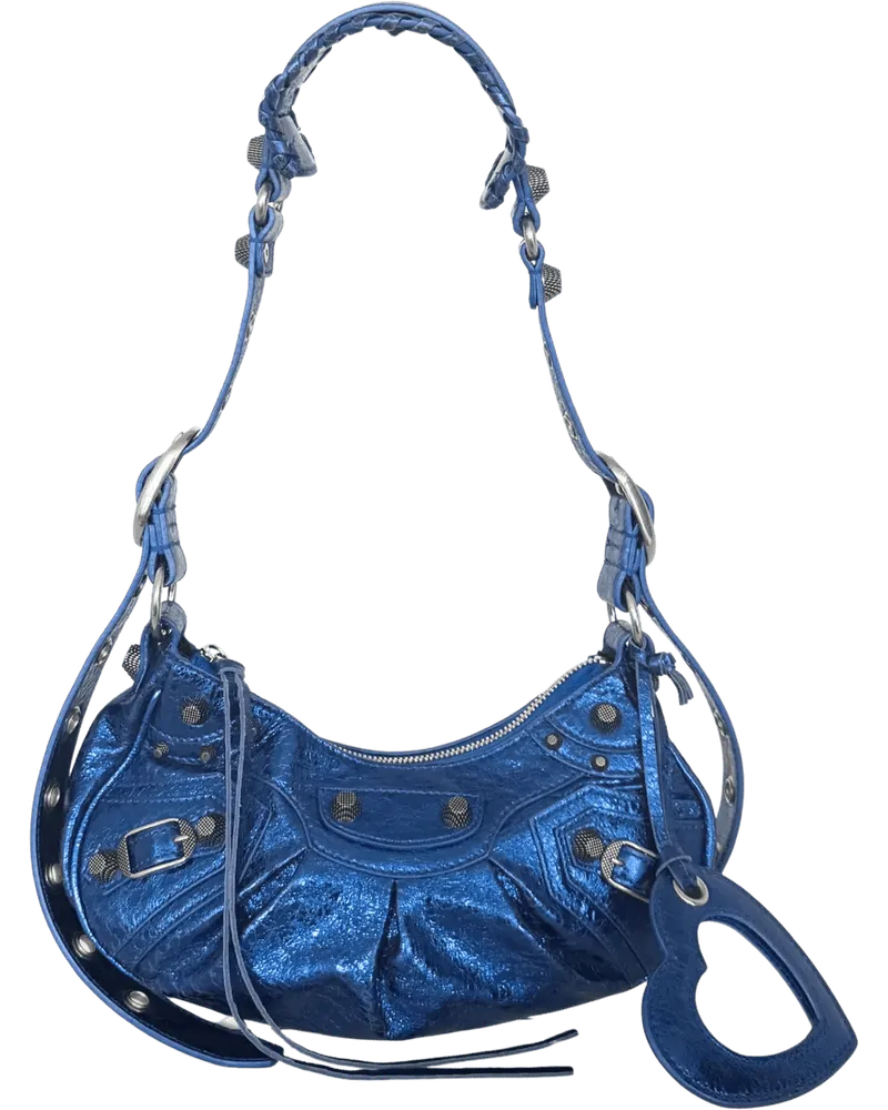 Balenciaga Hobo Bags  Le Cagole XS Metallic Blue / very good blau Blau