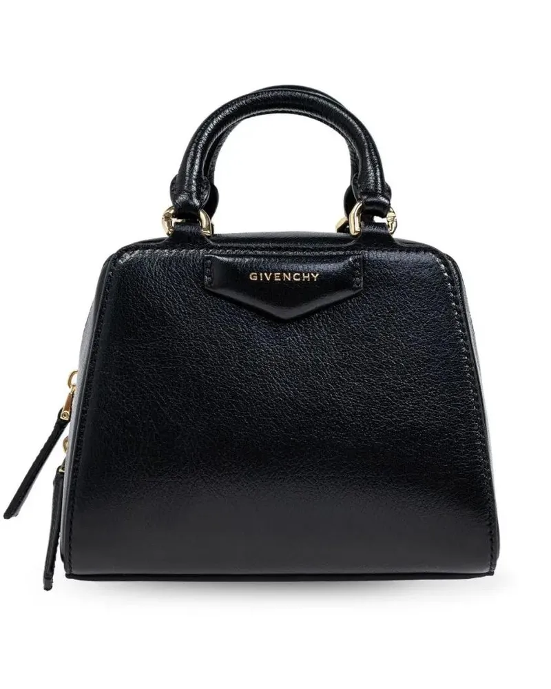 Givenchy Crossbody Bags Structured Grained Leather Handbag With Gold-Tone schwarz Schwarz