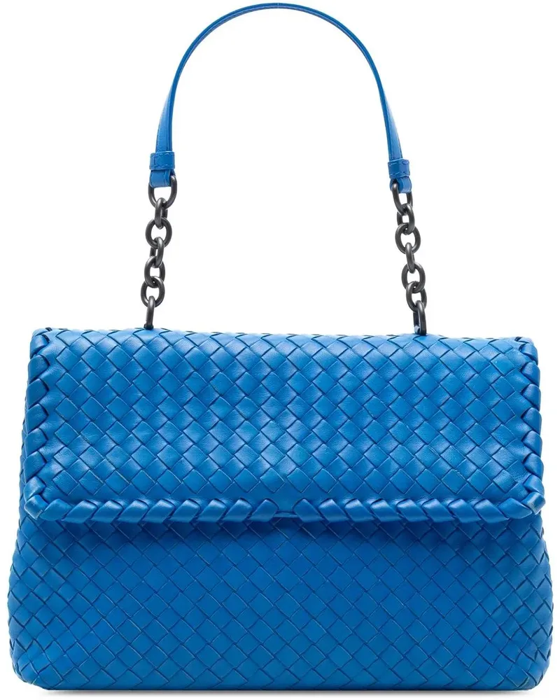 Bottega Veneta Hobo Bags Medium Nappa Intrecciato Olimpia Shoulder Bag blau Blau