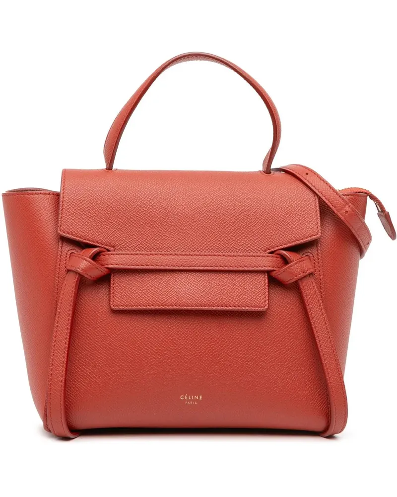 Celine Hobo Bags Nano Grained Calfskin Belt Bag orange Orange
