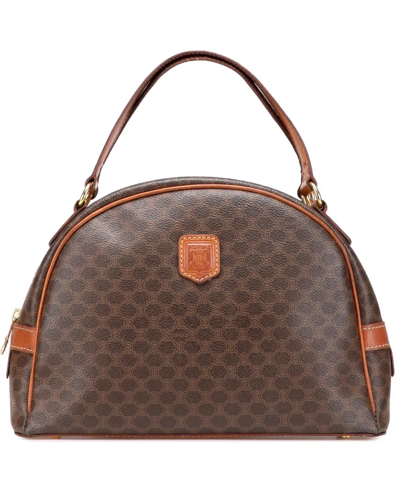 Celine Crossbody Bags Macadam Coated Canvas Handbag braun Braun