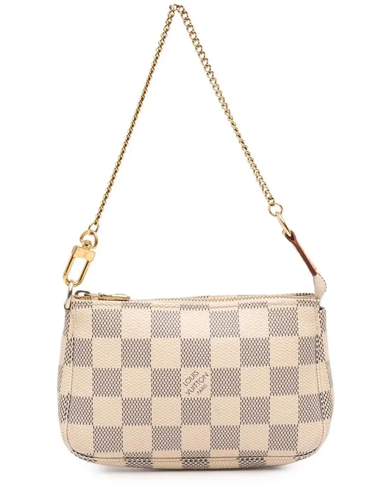 Louis Vuitton Crossbody Bags Damier Azur Mini Pochette Accessoires weiß Weiß