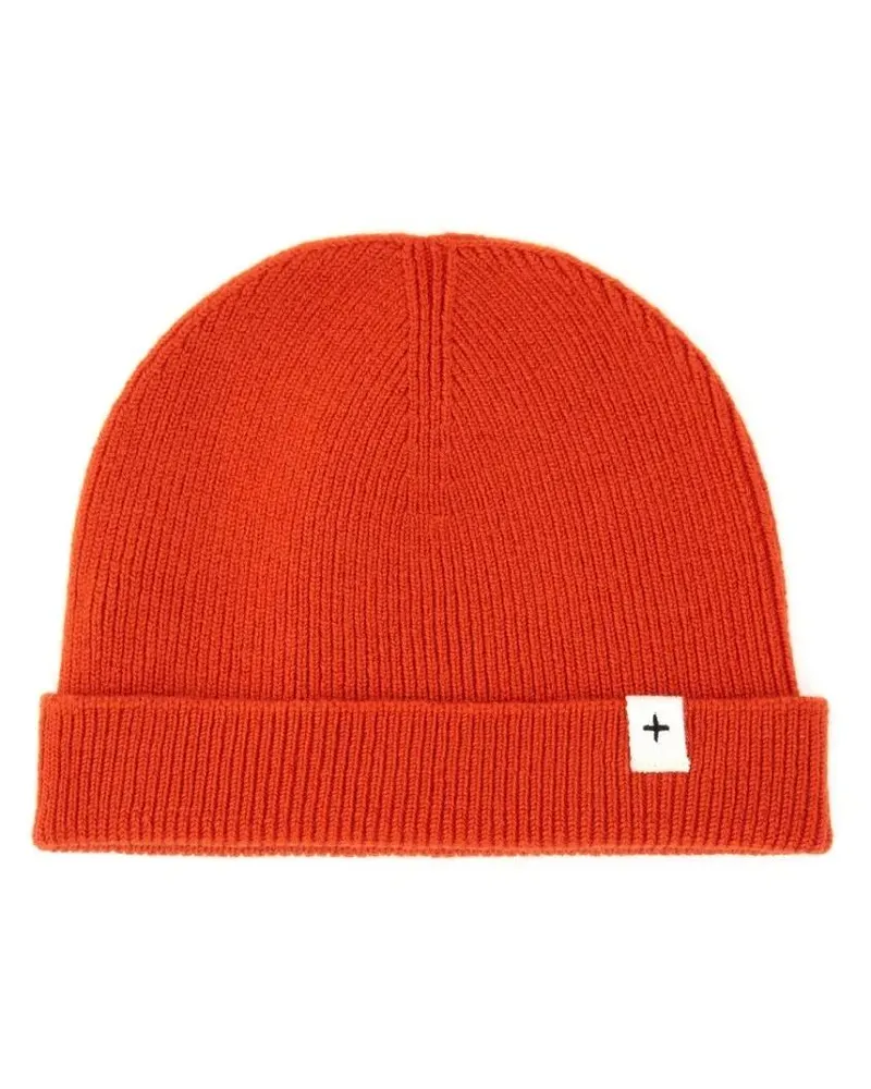 Jil Sander Caps & Mützen Ribbed Red Beanie Hat rot Rot