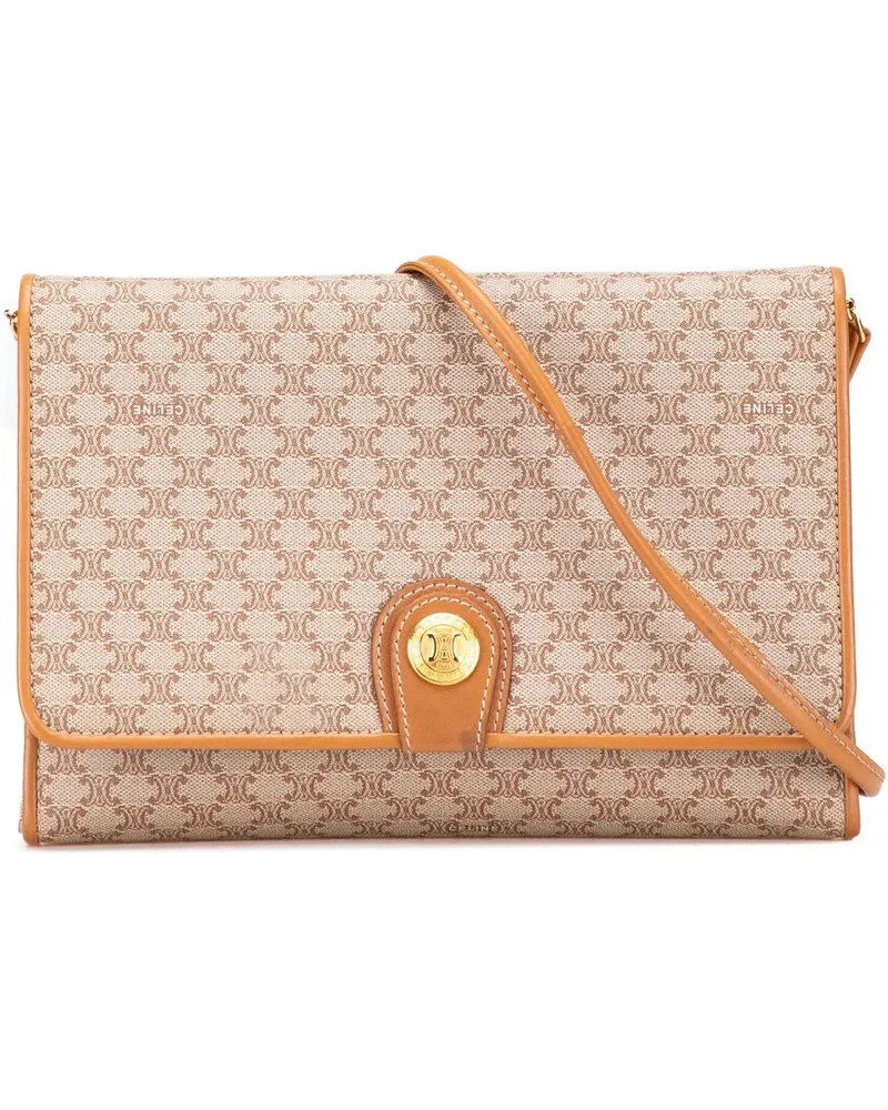 Celine Hobo Bags Macadam Coated Canvas Crossbody braun Braun