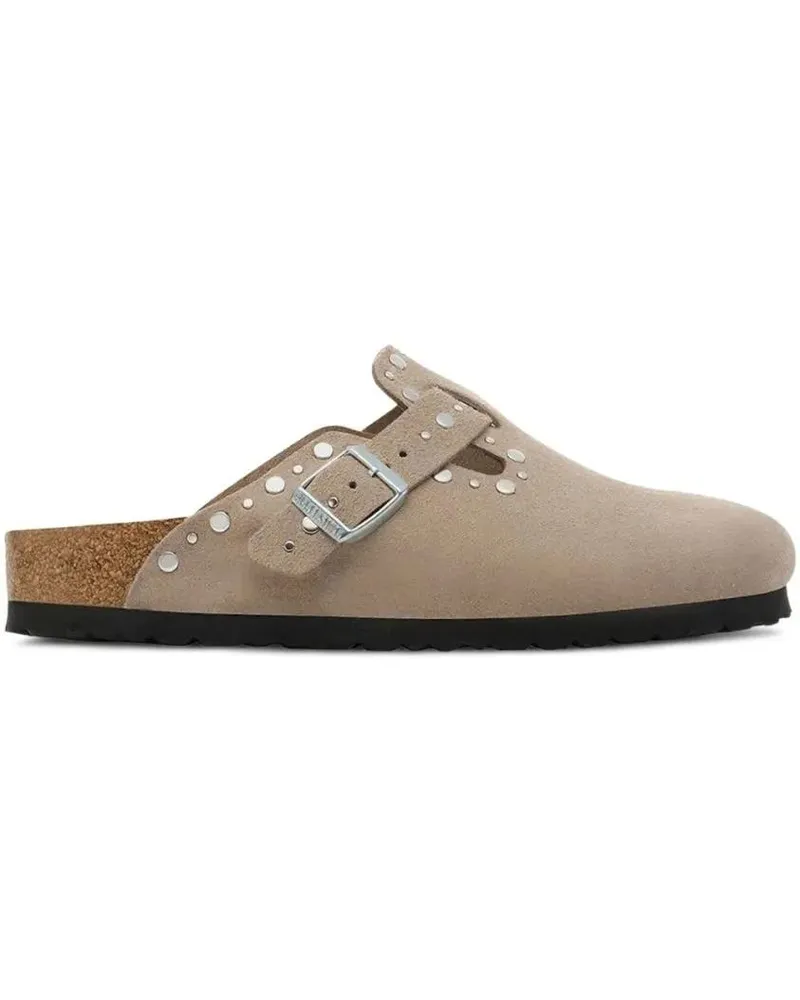 Birkenstock Sandalen Beige Slip-On Sandals With Adjustable Buckle braun Braun